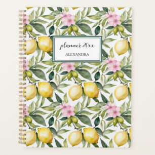 Aquarelle méditerranéenne en fleur de citron itali