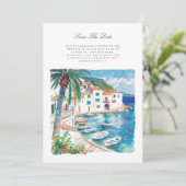 Aquarelle méditerranéenne Enregistrer la carte Dat (Debout devant)