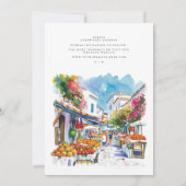 Aquarelle méditerranéenne Enregistrer la carte Dat (Dos)