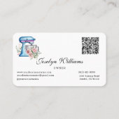 Aquarelle Mélangeur Turquoise Carte de visite (Dos)