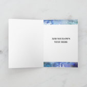 Aquarelle Merci Bleu Et Blanc (Intérieur)