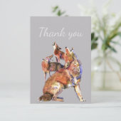 Aquarelle Merci Coyotes Hurleurs Art de la Nature (Debout devant)