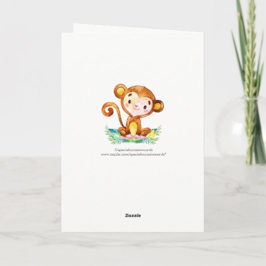 Aquarelle Merci de singe (Dos)