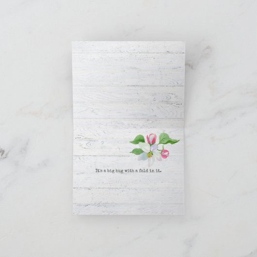 Aquarelle Merci en fleur de pomme (Intérieur)