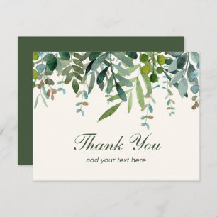 Aquarelle Merci Feuille 