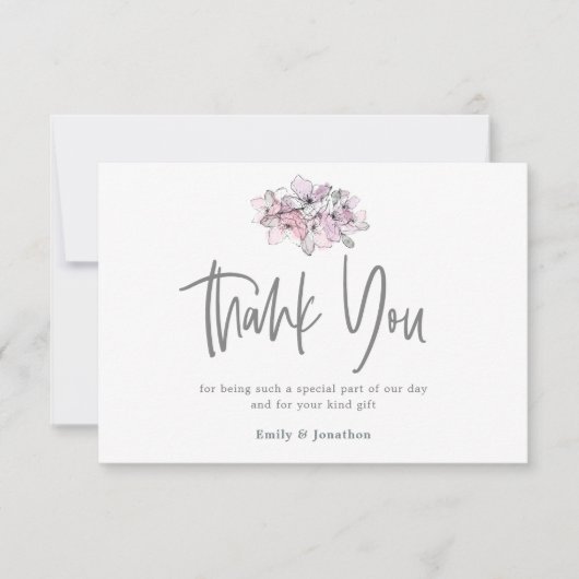 Aquarelle Merci floral 3 photo Collage (Devant)