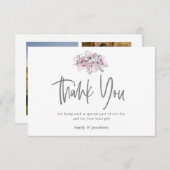 Aquarelle Merci floral 3 photo Collage (Devant / Derrière)