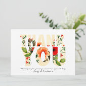 Aquarelle MERCI POPPY Rouge orange (Debout devant)