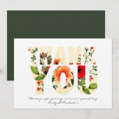 Aquarelle MERCI POPPY Rouge orange (Devant / Derrière)