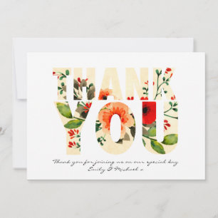 Aquarelle MERCI POPPY Rouge orange