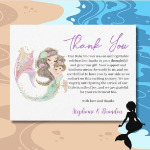Aquarelle MERMAID Sous Le Merci De Mer
