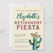 Aquarelle mexicaine Fiesta Retraite Invitation (Devant)
