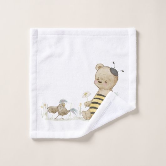 Aquarelle miel doux (Gant de toilette)