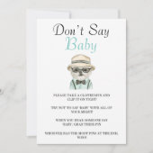 Aquarelle mignon chien ne pas dire carte bébé (Devant)