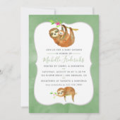 Aquarelle mignonne Baby shower Invitation à thème  (Devant)