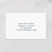 Aquarelle mignonne Carte de visite de bébé (Dos)