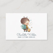 Aquarelle mignonne Carte de visite de bébé (Devant)