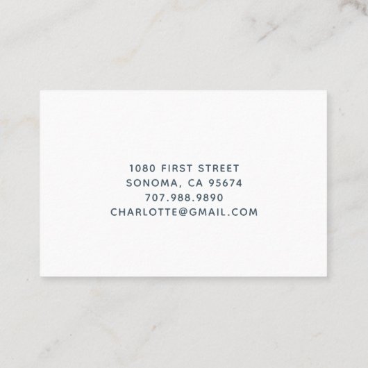 Aquarelle mignonne Carte de visite de bébé (Dos)