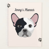 Aquarelle mignonne Chien Visage rose et gris 2024  (Devant)