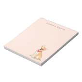 Aquarelle mignonne Chihuahua chien Pink Bloc-notes (Tourné)