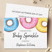 Aquarelle mignonne Donuts Baby Sprinkle Invitation
