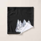 Aquarelle mignonne Hiver merveilleux Snowflakes (Gant de toilette)