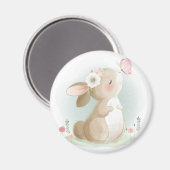 Aquarelle mignonne Magnet Bunny (Recto/Verso)