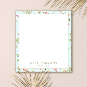 Aquarelle mignonne Motif Floral Bloc-notes