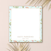 Aquarelle mignonne Motif Floral Bloc-notes