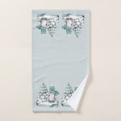 Aquarelle mignonne Pingouin arctique Pine des neig (Serviette à main)