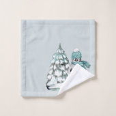 Aquarelle mignonne Pingouin arctique Pine des neig (Gant de toilette)