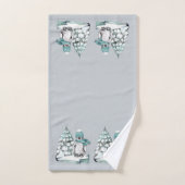 Aquarelle mignonne Pingouin arctique Pine des neig (Serviette à main)