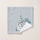 Aquarelle mignonne Pingouin arctique Pine des neig (Gant de toilette)