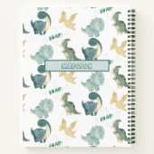 Aquarelle mignonne sur le Carnet Motif de dinosaur (Dos)