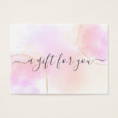 Aquarelle minimale or rose chic Certificat cadeau (Devant)