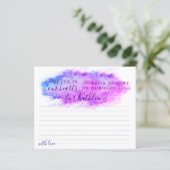 Aquarelle minimale Partager une carte d'assistance (Debout devant)