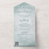 Aquarelle minimale tout en un mariage Invitation (À l'intérieur)