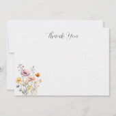 Aquarelle minimaliste Merci Floral (Devant)