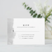 Aquarelle minimaliste moderne gris RSVP (Debout devant)
