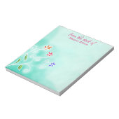 Aquarelle Mint avec Bloc-notes Fleurs Whimsical (Tourné)