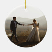 Aquarelle Mistletoe Crest Monogram Ornement (Dos)