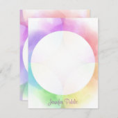 Aquarelle Modèle Moderne Calligraphié Monogramme (Devant / Derrière)