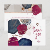 Aquarelle Moderne Abstrait Mitzvah MERCI (Devant / Derrière)