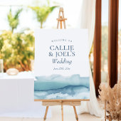 Aquarelle moderne Affiche de bienvenue Mariage Océ