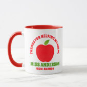 Aquarelle moderne Apple professeur merci tasse cad (Gauche)