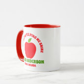 Aquarelle moderne Apple professeur merci tasse cad (Devant gauche)