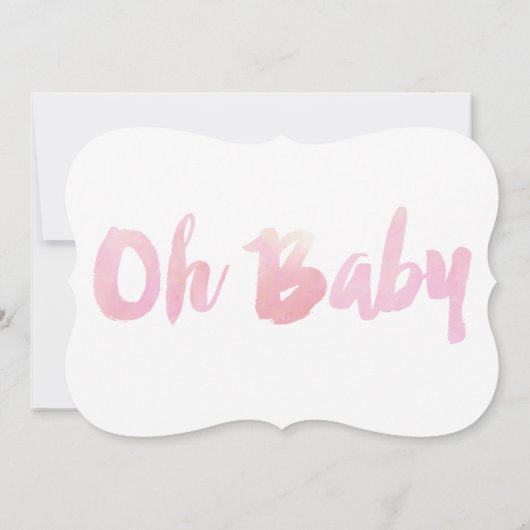 Aquarelle moderne bébé fille douche Invitations (Dos)