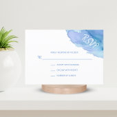 Aquarelle moderne bleu turquoise RSVP Insertion Ca