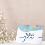 Aquarelle moderne bleu violet Agate Carte de remer<br><div class="desc">Design moderne de mariage rsvp avec aquarelle agate avec or.</div>
