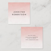 Aquarelle moderne Blush Ombre | Carte de visite (Devant / Derrière)